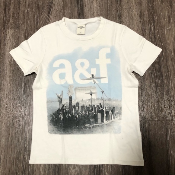 Abercrombie & Fitch Kids Music Graphic T-shirt - White, M - Picture 1 of 4